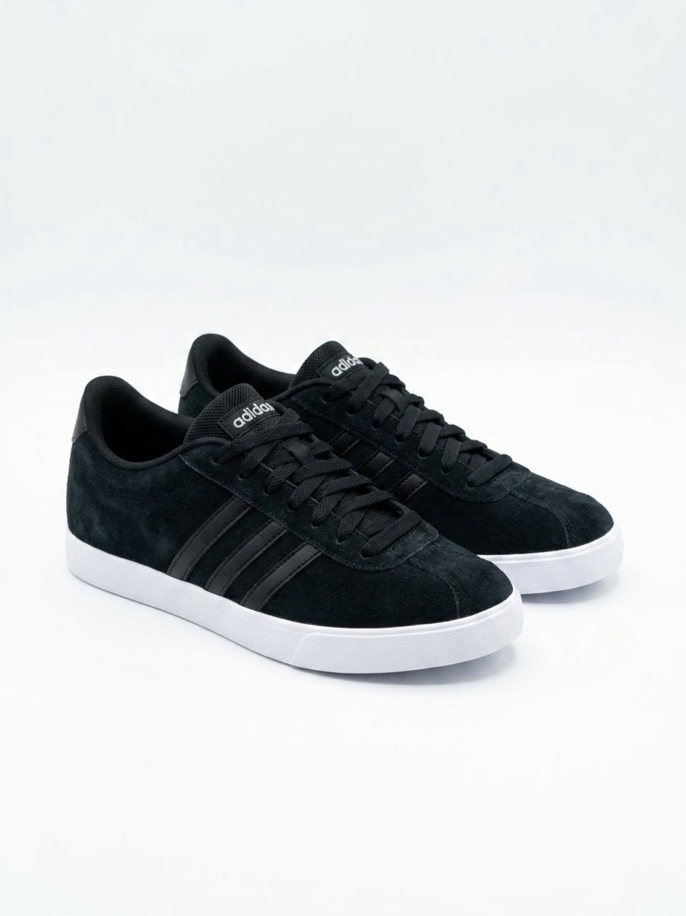 Adidas Neo Courtset Sneakers – Black Suede, Size 7.5
